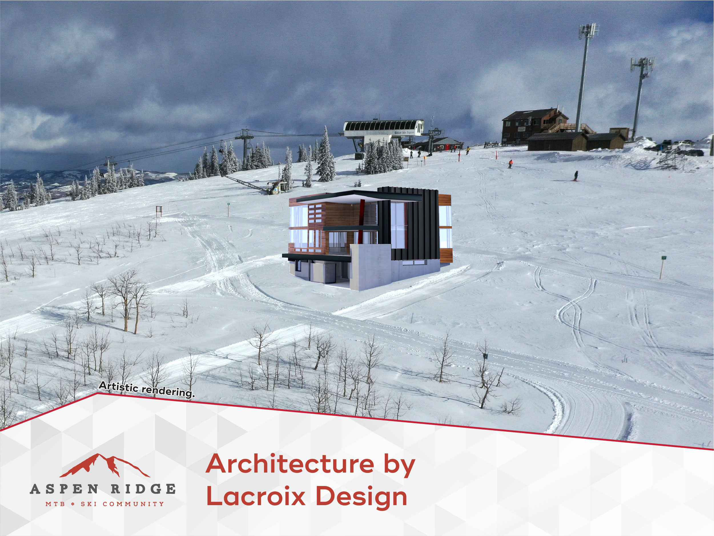 Home Rendering at Aspen Ridge. Architecture by Lacroix Design