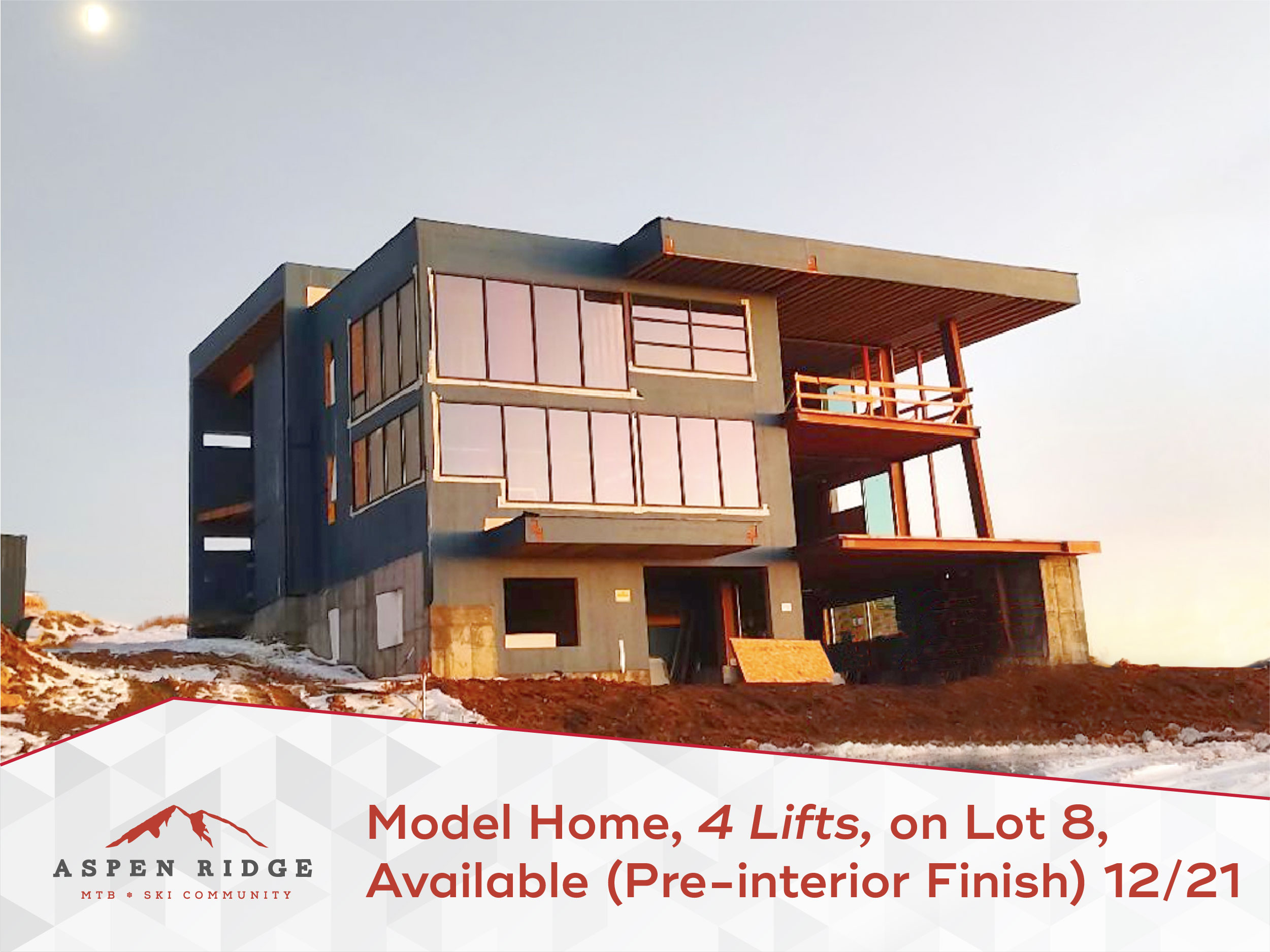 Aspen Ridge Model Home Under Construction