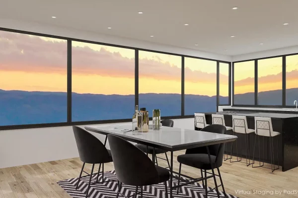 Interior rending of 4 Lifts' dining.