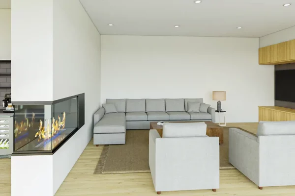 Interior rending of 4 Lifts' great room.